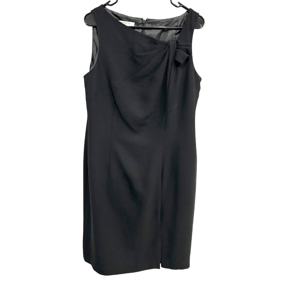 Evan-Picone Womens Black Sleeveless Knee-Length Dress Size 14